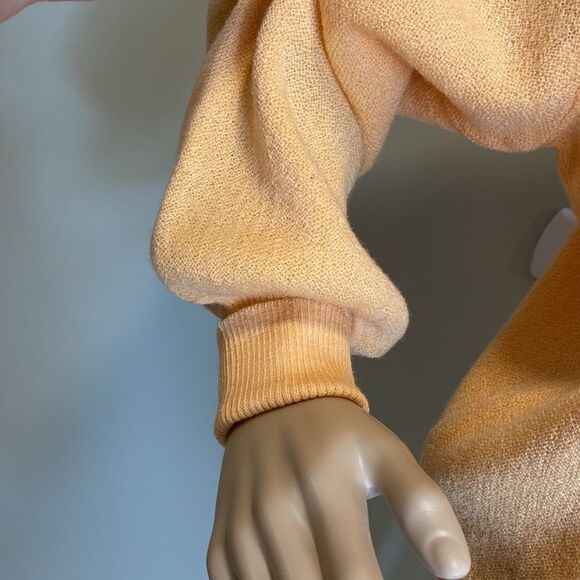 Larrimor’s quanpaca wool drop shoulder orange pullover sweater size L - Picture 3 of 8